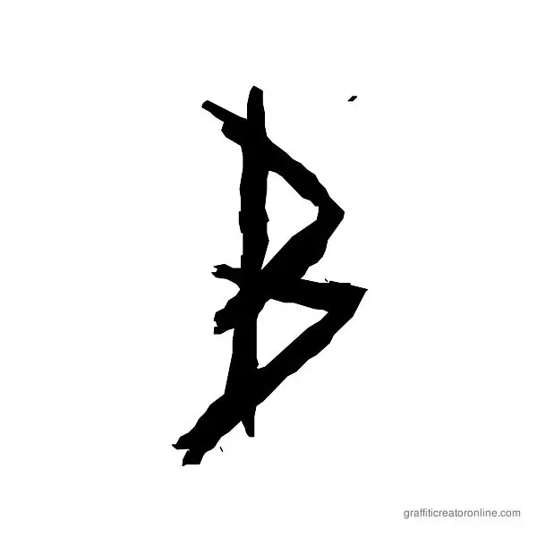 Scratched Car Paint Font Alphabet B