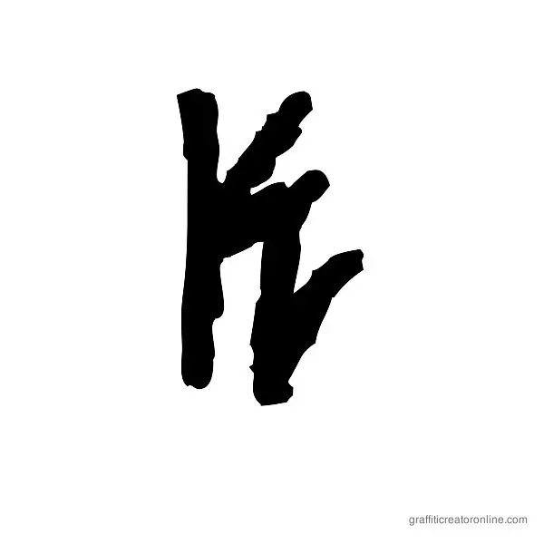 Skatter Font Alphabet K