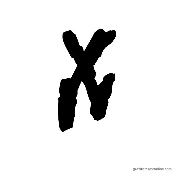 Skatter Font Alphabet X
