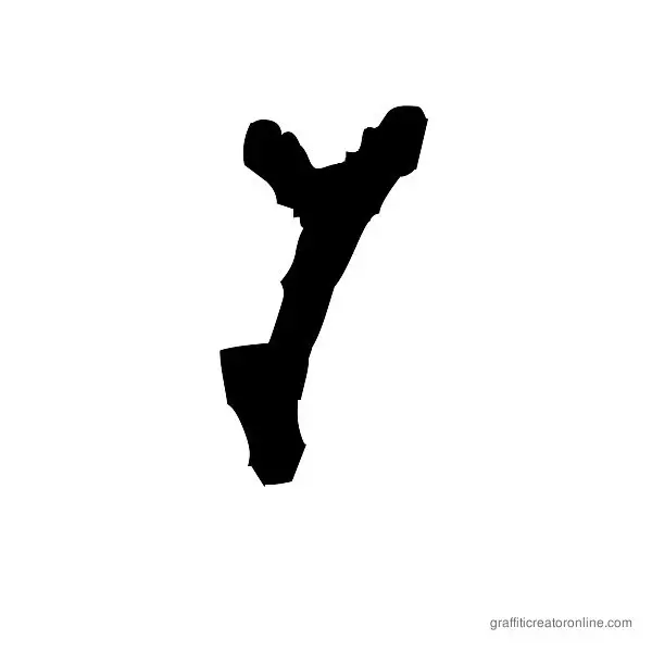 Skatter Font Alphabet Y
