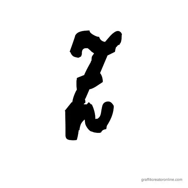 Skatter Font Alphabet Z