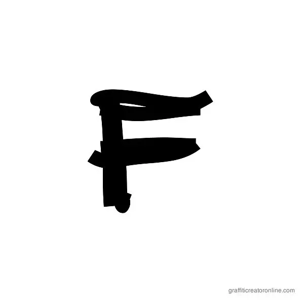 Squeeg Font Alphabet F