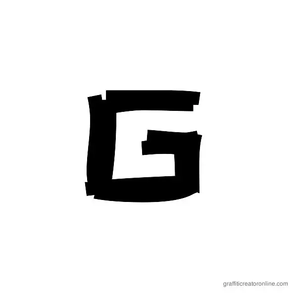Squeeg Font Alphabet G
