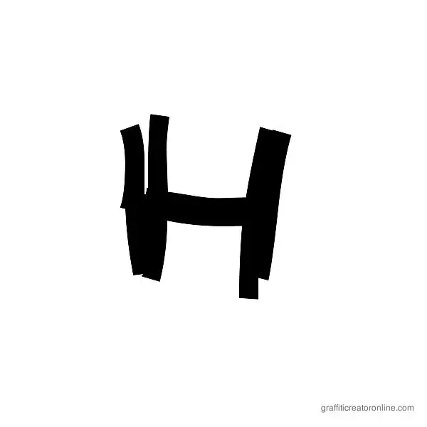 Squeeg Font Alphabet H