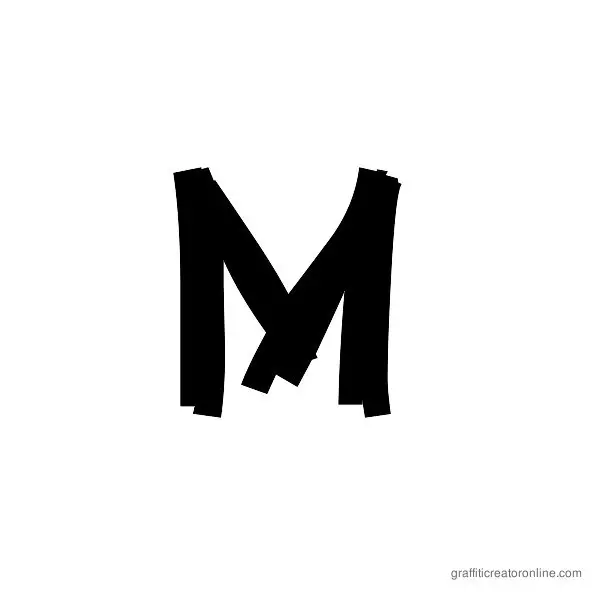 Squeeg Font Alphabet M