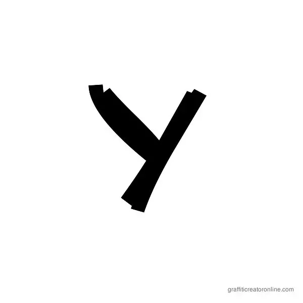 Squeeg Font Alphabet Y