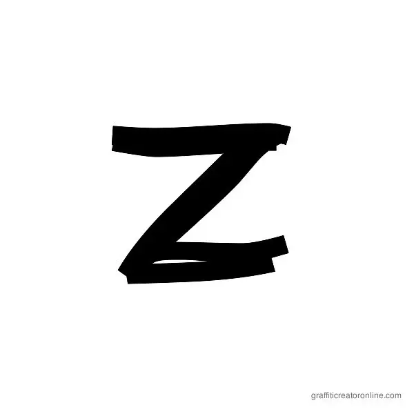 Squeeg Font Alphabet Z