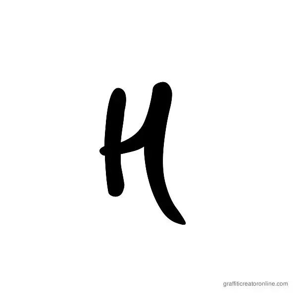 Street Soul Font Alphabet H