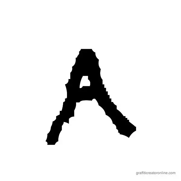 The Battle Font Alphabet A