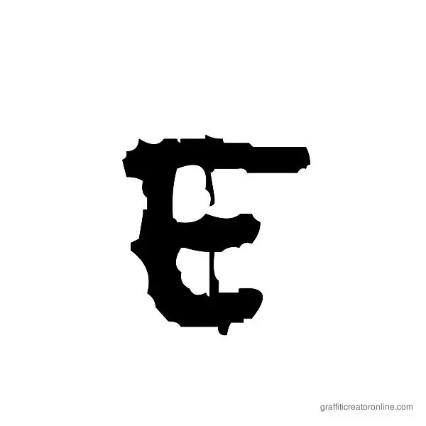 The Battle Font Alphabet E