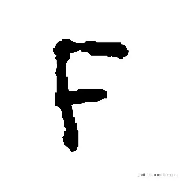 The Battle Font Alphabet F