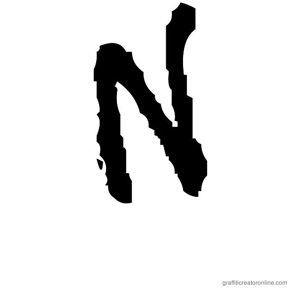 The Battle Font Alphabet N