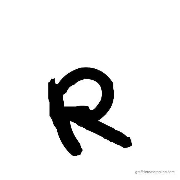 The Battle Font Alphabet R