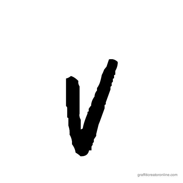The Battle Font Alphabet V