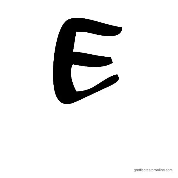 To Be Continued Font Alphabet E