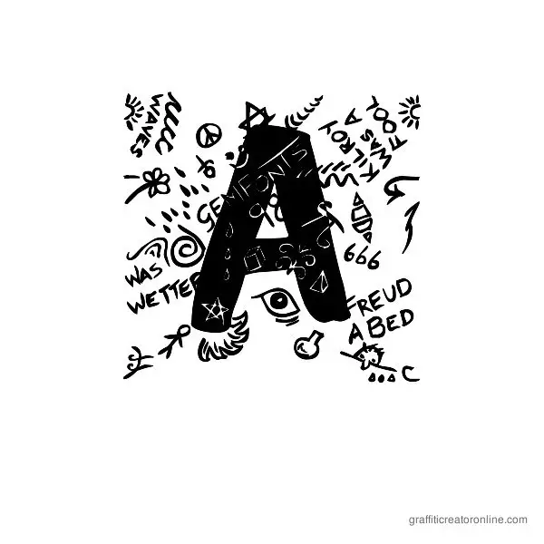 Trashed Font Alphabet A