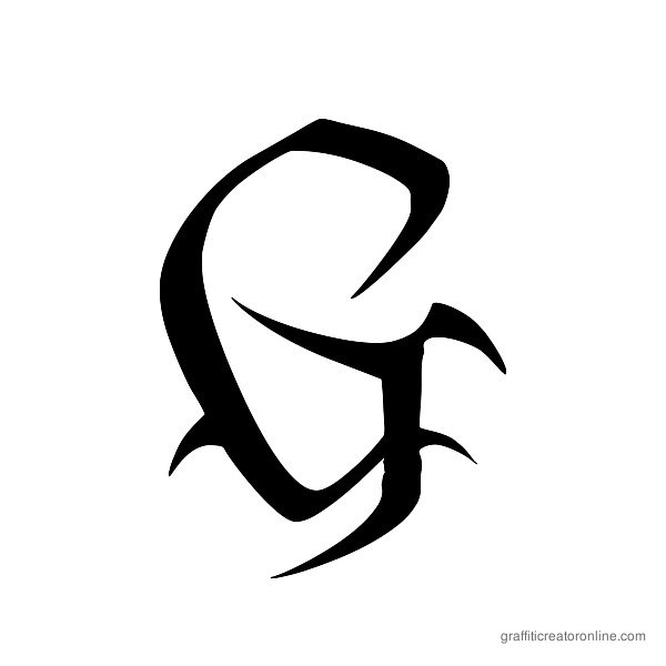 46 Tribal Tattoo Letter G
