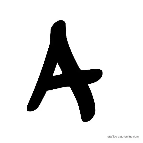 Wickhop Handwriting Font Alphabet A