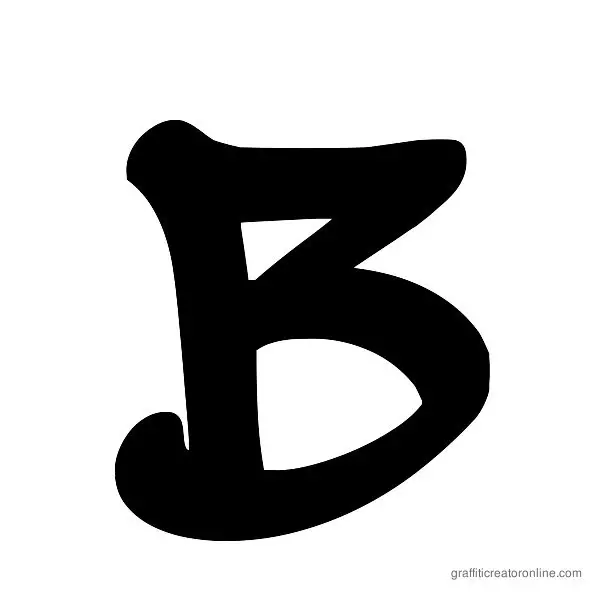 Wickhop Handwriting Font Alphabet B