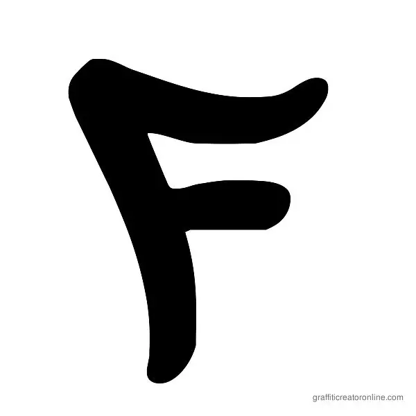 Wickhop Handwriting Font Alphabet F