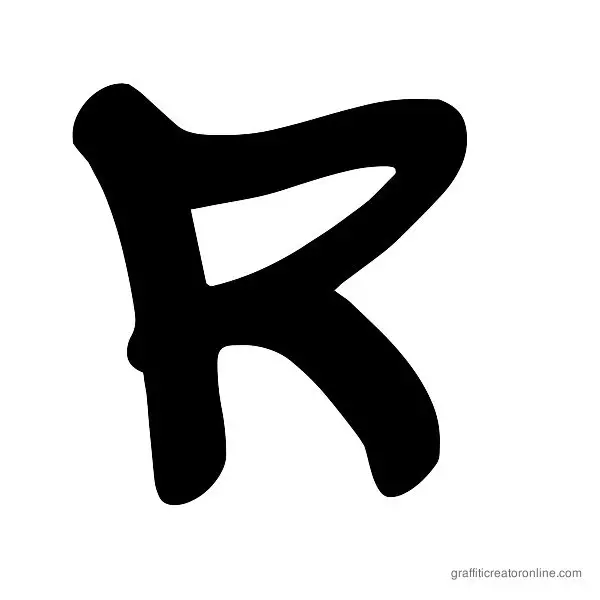 Wickhop Handwriting Font Alphabet R