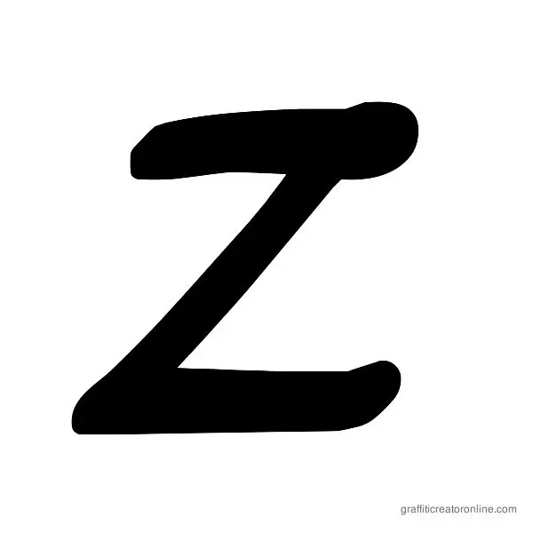 Wickhop Handwriting Font Alphabet Z