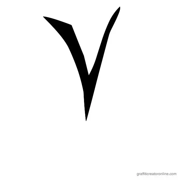 ZOE Graphic Font Alphabet V