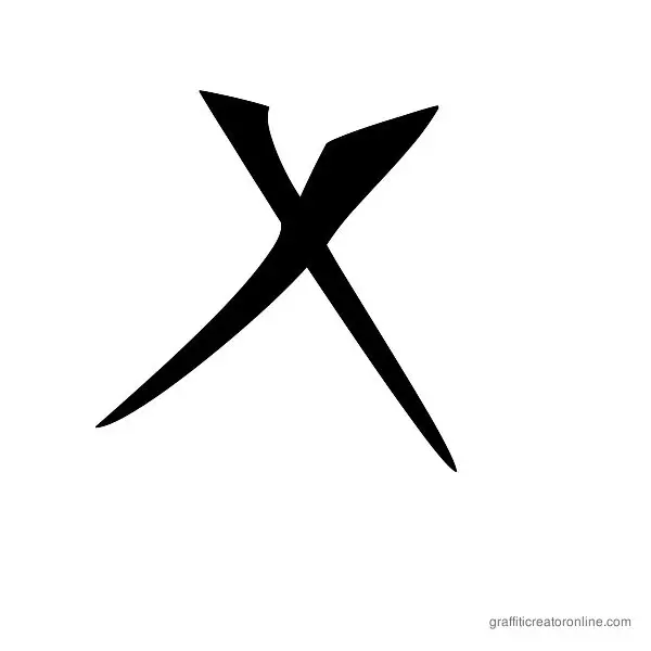 ZOE Graphic Font Alphabet X