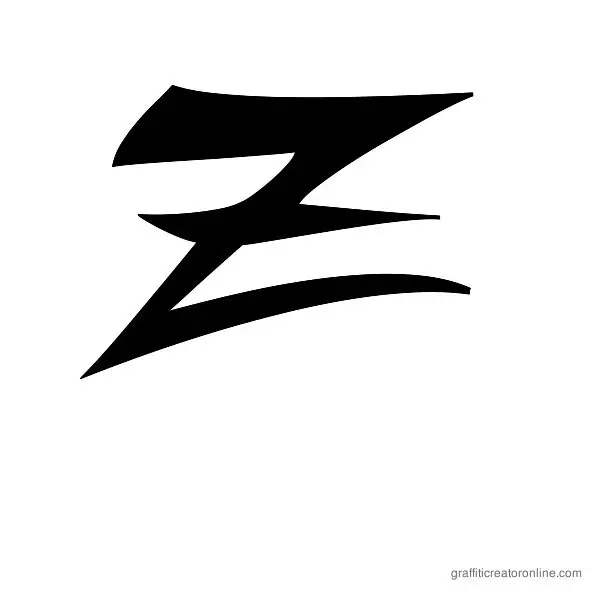 ZOE Graphic Font Alphabet Z